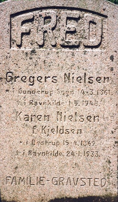 Karen Kjeldsens gravsten