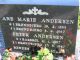 Ane Marie Andersens gravsten